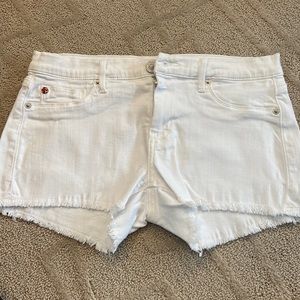 Hudson white jean shorts!